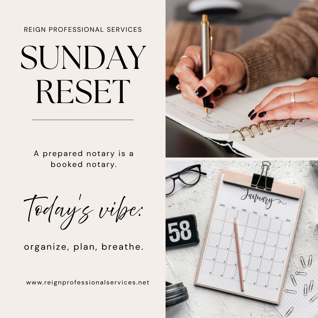 Organize, Plan, and Breathe: Your Sunday Strategy